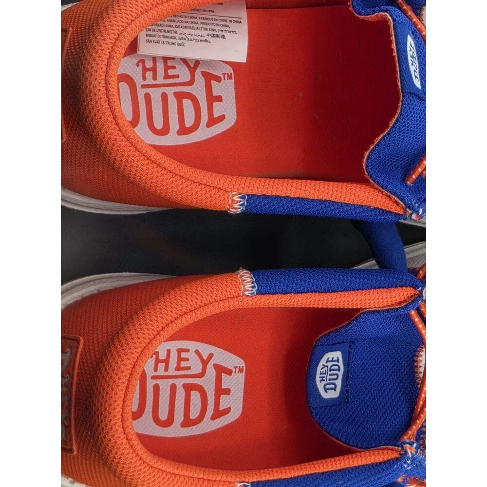 Hey Dude Wally Tri University Florida Gators Mens 9 Blue Orange White Shoes NEW